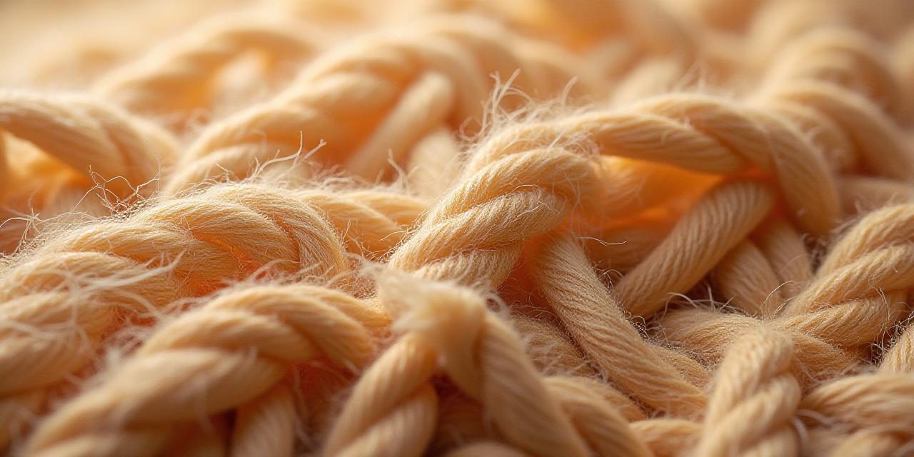 Nærbilde av håndvevd tekstil med ørkenfarger